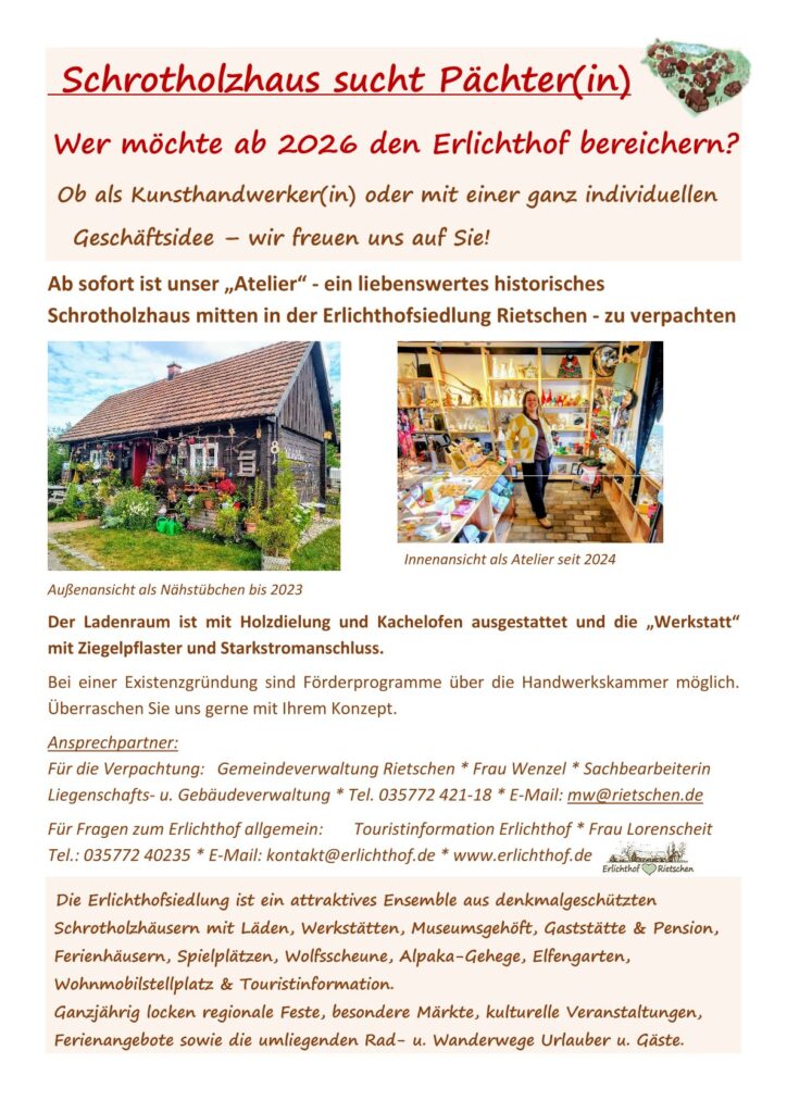 Atelier ab 2026 neu zu verpachten